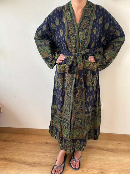 Unisex Yak Wool Robe Kimono Loungewear Resort Wear Dressing Gown