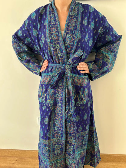 Unisex Yak Wool Robe Kimono Loungewear Resort Wear Dressing Gown